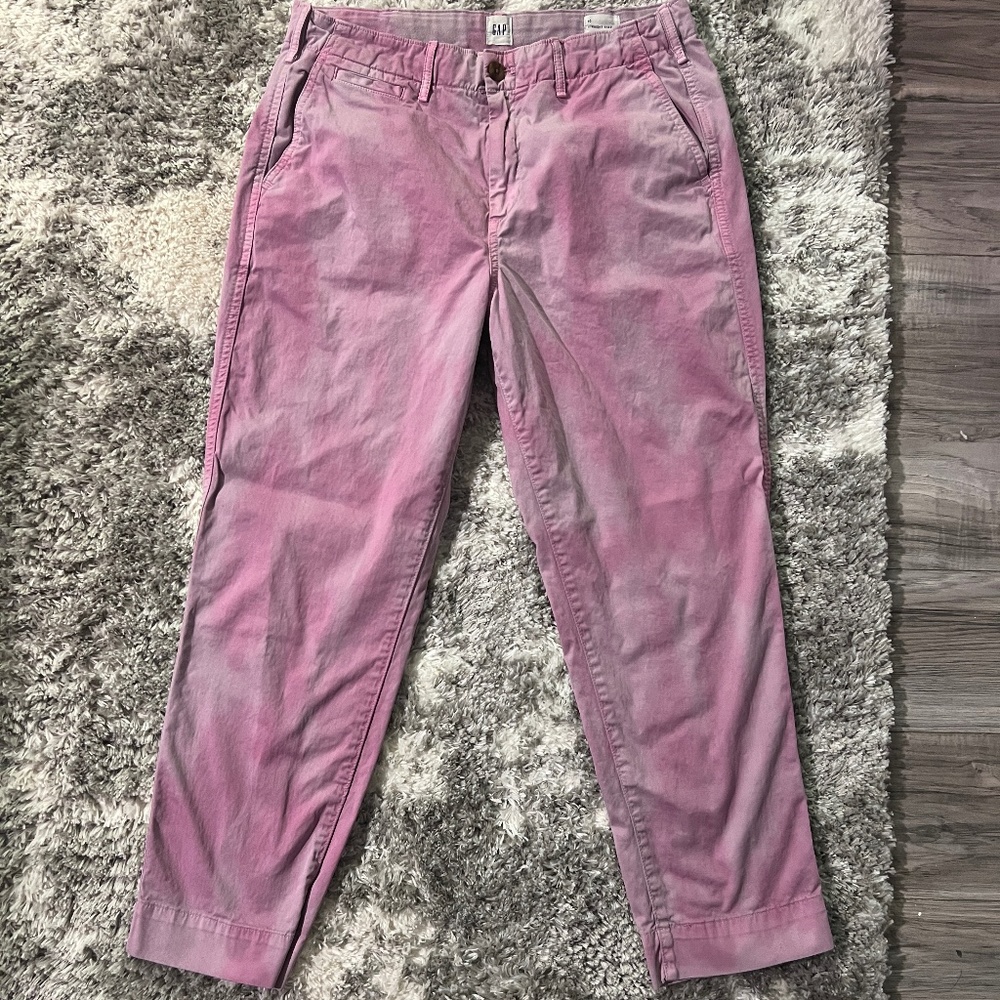GAP Straight Leg Pants in Dusty Pink
